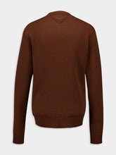 Prada Tobacco Cashmere Crew-Neck Sweater