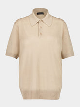 Prada Beige Linen Cotton Polo Shirt