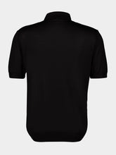 Prada Black Silk Polo Shirt