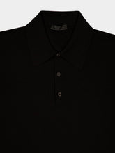 Prada Black Silk Polo Shirt