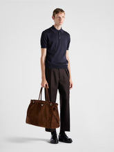 Prada Navy Blue Silk Polo Shirt