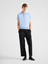 Prada Sky Blue Superfine Wool Polo Shirt