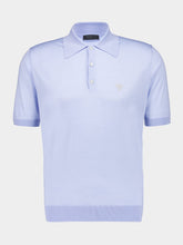 Prada Sky Blue Superfine Wool Polo Shirt