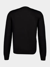 Prada Black Superfine Wool Crewneck Pullover