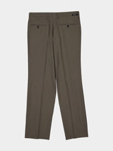 Prada Forest Green Wide-Leg Wool Pants