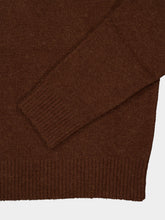 Ami Paris Chocolate Brown Ami de Coeur Alpaca Polo