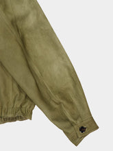 Prada Salvia Green Leather Jacket