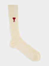 Ami Paris Pack of 3 Cream Knit Socks