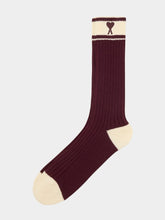 Ami Paris Eggplant Striped Socks