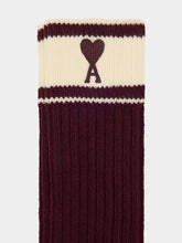 Ami Paris Eggplant Striped Socks