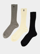 Ami Paris Three-Pack Ami De Coeur Cotton Socks
