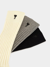 Ami Paris Three-Pack Ami De Coeur Cotton Socks