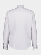 Ami Paris Light Blue and White Striped Button Down Cotton Shirt