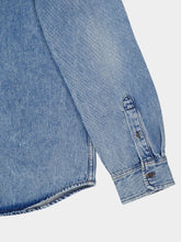 Ami Paris Used Blue Cotton Button-Down Ami De Coeur Shirt