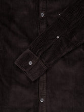 Ami Paris Anthracite Grey Cotton Corduroy Side Slit Overshirt