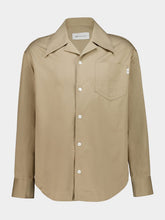 Ami Paris Taupe Cotton Long-Sleeve Shirt