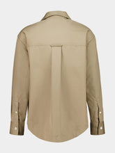 Ami Paris Taupe Cotton Long-Sleeve Shirt