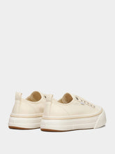 Ami Paris Off White Cotton Canvas Sneakers