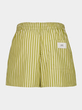 Ami Paris Khaki Cotton Elasticated Shorts