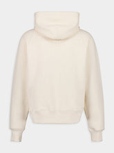 Ami Paris Beige Cotton Sweatshirt with Knitted Patch