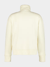Ami Paris Ivory Ami de Coeur Boxy Cotton Zip Sweatshirt