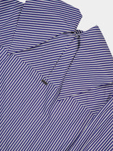 Ami Paris Blue Cotton Long Sleeves Striped Bandana Blouse