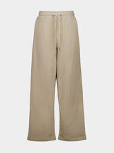 Ami Paris Beige Taupe Embossed Cotton Jogging Trousers