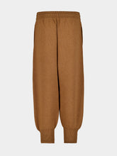 Ami Paris Camel Wool Knitted Track Pants