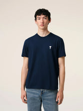 Ami Paris Night Blue Cotton T-Shirt