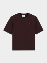 Ami Paris Organic Cotton T-Shirt in Eggplant