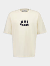 Ami Paris Beige Cotton Patch T-Shirt