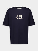 Ami Paris Navy Cotton Patch T-Shirt