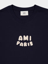 Ami Paris Navy Cotton Patch T-Shirt