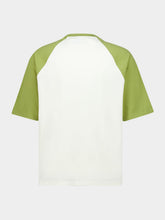 Ami Paris Cream and Matcha Green Boxy Fit Cotton T-Shirt