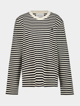 Ami Paris Black and Ivory Ami de Coeur T-Shirt