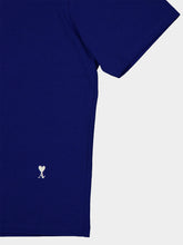 Ami Paris Royal Blue Printed Cotton T-Shirt