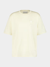 Ami Paris Ivory Ami de Coeur Cotton Boxy Fit T-Shirt