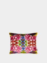 Les Ottomans Silk Velvet Ikat Cushion
