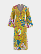 Paula Varvara Floral Psic Jacquard Dress