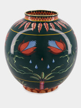 La DoubleJ Bubble Green Handpainted Porcelain Vase