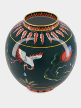 La DoubleJ Bubble Green Handpainted Porcelain Vase