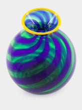 La DoubleJ Blue Murano Glass Mini Vase