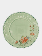 Paravicini Veranda Gardenia Celadon Ceramic Dinner Plate