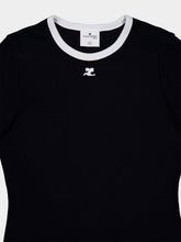 Courrèges Black Signature Contrast T-Shirt