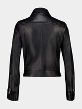 Courrèges Black Zipped Iconic Leather Jacket