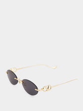 Valentino Garavani Black Bejewelled Metal Sunglasses