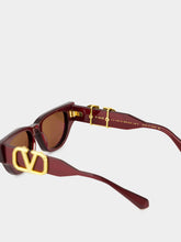 Valentino Garavani V-Due Bordeaux Sunglasses