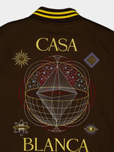 Casablanca Brown Celestial Pyramid Wool Varsity Jacket
