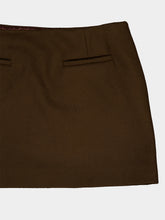 Casablanca Dark Brown Wool Mini Skirt