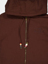 Casablanca Dark Brown Cropped Hooded Sweatshirt